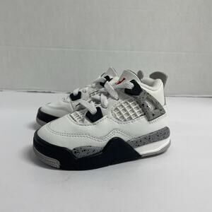 Air Jordan 4 Retro OG TD White Cement 2025 IB4387 100 Size 2 Toddler Baby Reveal